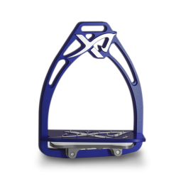 Angled customizable Exalte Aluminium Stirrups Blue