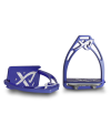 Angled customizable Exalte Aluminium Stirrups Blue