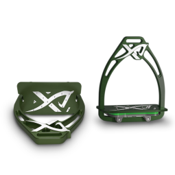 Classic customizable Exalte Aluminium Stirrups Green