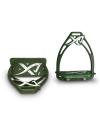 Classic customizable Exalte Aluminium Stirrups Green