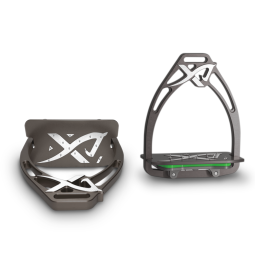 Classic customizable Exalte Aluminium Stirrup Graphite Grey