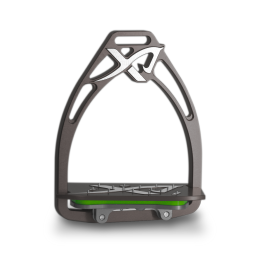 Angled Exalte Aluminium Stirrups Graphite Grey