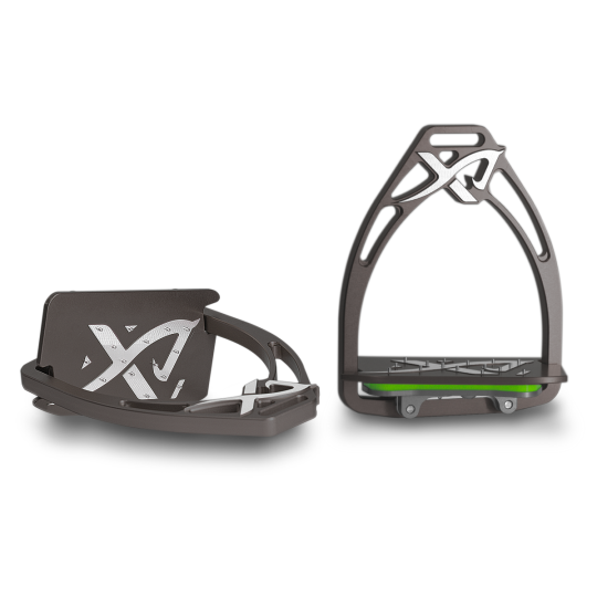 Angled Exalte Aluminium Stirrups Graphite Grey