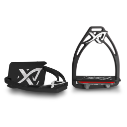 Angled customizable Exalte Aluminium Stirrups Black