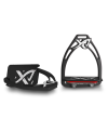 Angled customizable Exalte Aluminium Stirrups Black