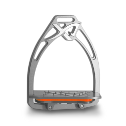 Angled customizable Exalte Stirrups Aluminium Grey