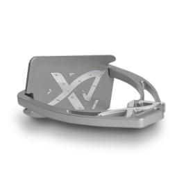 Angled customizable Exalte Stirrups Aluminium Grey