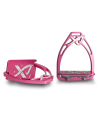 Angled customizable Exalte Aluminium Stirrups Pink