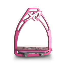 Angled customizable Exalte Aluminium Stirrups Pink