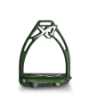 Angled customizable Exalte Aluminium Stirrups Racing Green