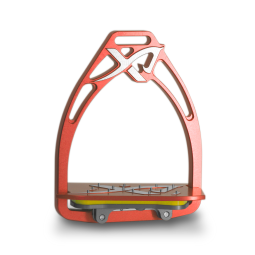 Angled customizable Exalte Aluminium Stirrups Orange